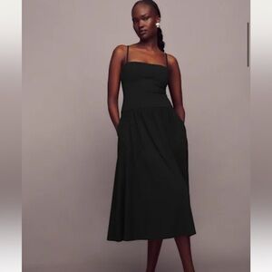 Reformation Lilo Black Midi Dress